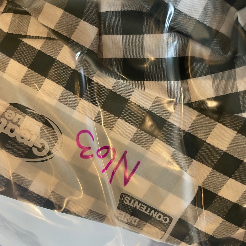 UNTUCKit Mens XXL Green White Gingham Check Cotton Button Down Shirt Long Sleeve - Picture 7 of 7